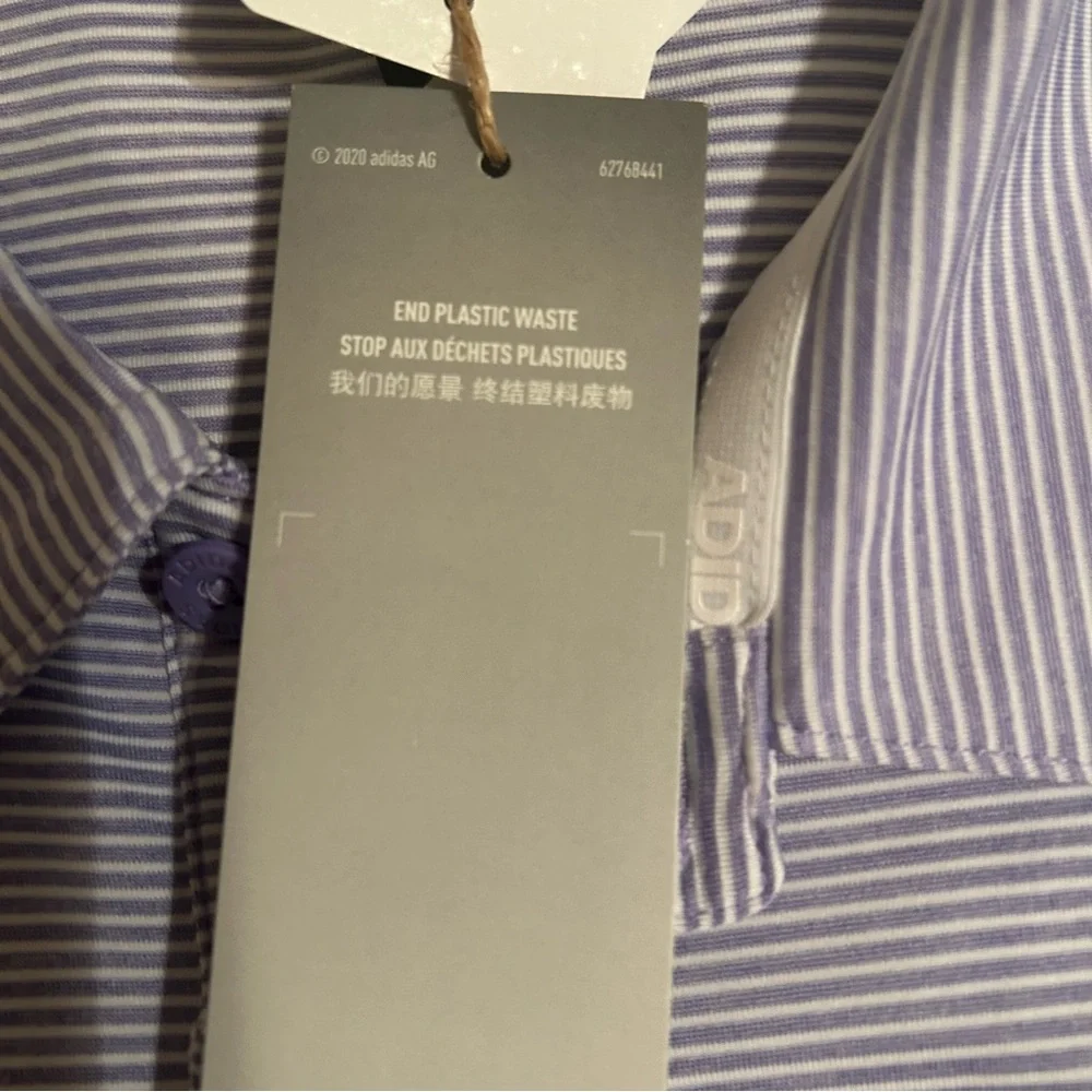 Adidas Purple Polo Shirt Classic Style NWT‎ Sz 2XL